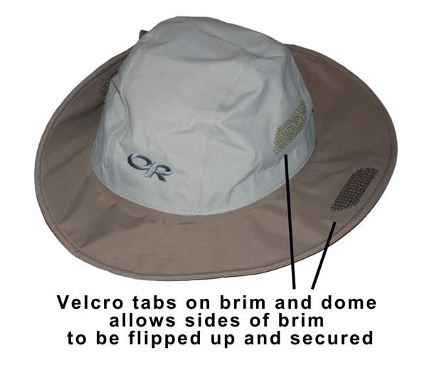 velcro tabs to flip up sides