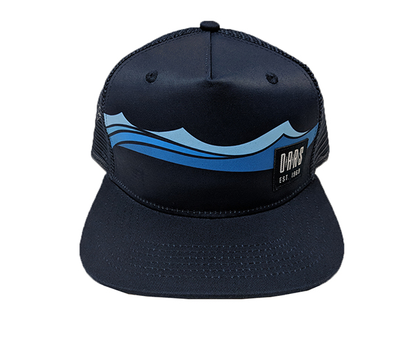 OARS Blue Wave Flat-Brimmed Trucker Hat